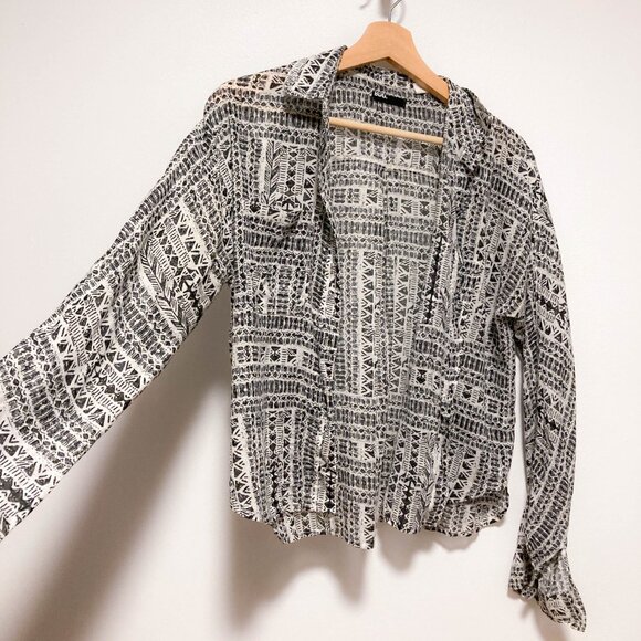 BDG vintage pattern button down cotton shirt - Picture 4 of 14